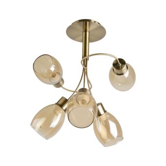 Candelabru AMBRY 5, LY-3495, 5xE14, ambra, bronz antichizat