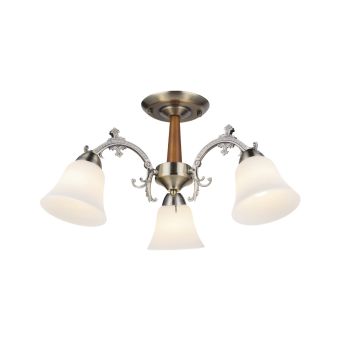Candelabru ANKA 3, LY-3232, 3xE27, alb, bronz antichiza