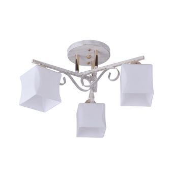Candelabru BOLD 3, LY-3108, 3xE27, alb, auriu