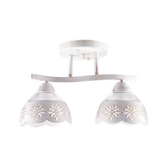 Candelabru BUQUET 2, LY-3210, 2xE27, alb, auriu