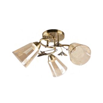 Candelabru CAMELIA 3, LY-3384, 3xE27, auriu, ambra