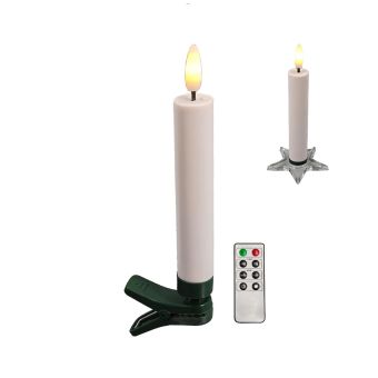 Set lumânări led cu telecomandă CANDLE, KL192006, 0.06W, 2500K, alb, verde, transparent