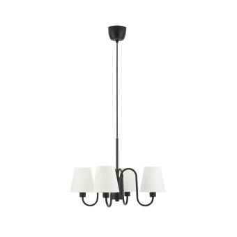 Lustră CLASSIC 4 B, KL104009, 4xE14, negru, alb