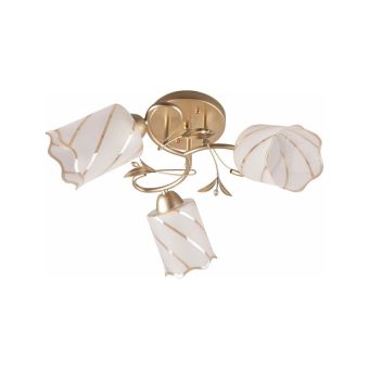 Candelabru CRETA 3, LY-3382, 3xE27, alb, auriu