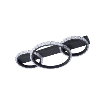 PLAFONIERĂ LED CROWN PL3, KL151182, 40W, 4000K, TRANSPARENT, NEGRU