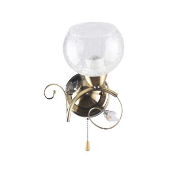 Aplică CRUSH AP1, LY-3196, 1xE27, transparent, bronz antichizat