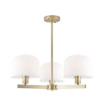 Lustră DARLING 3 G, KL103025, 3xE27, alamă antichizată, alb