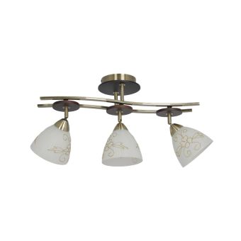 Plafonieră DELHI PL3, KL7193, 3xE27, alb, bronz