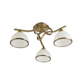 Candelabru EGGO 3, LY-3490, 3xE27, alb, bronz antichizat