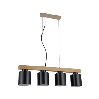 Lustră  ELEMENTA SP4 B, KL113052, 4xE27, negru, natur