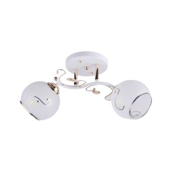 Candelabru GINA 2, LY-3100, 2xE27, alb, auriu