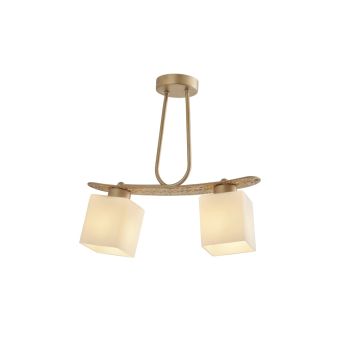 Lustră GOLDIE 2, KL6612, 2xE27, auriu-alb