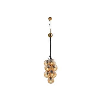 Suspensie GRAPES 10, 109005, 10xE27, ambra, auriu