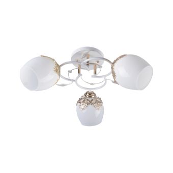 Candelabru HANNA 3, LY-3138, 3xE27, alb, auriu