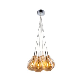 Suspensie HONEY SP7, 142023, 7xG9, ambra, crom