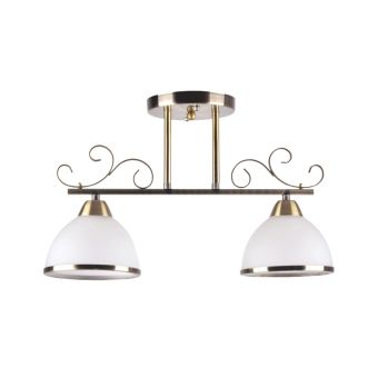 Candelabru IRON 2, LY-3190, 2xE27, alb, bronz antichizat