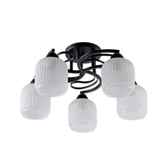 LUSTRĂ KEO 5, KL105017, 5XE27, ALB, NEGRU
