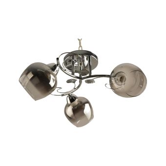 Candelabru LENO PL3, KL100040, 3xE27, fumuriu, crom