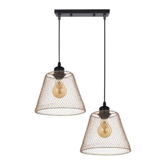 Suspensie LOANA SP2 G, KL112007, 2xE27, auriu