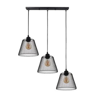 Suspensie LOANA SP3 B, KL113039, 3xE27, negru