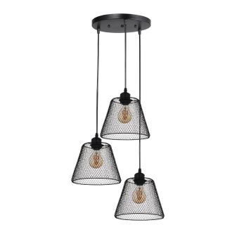 Suspensie LOANA SP3 R B, KL113041, 3xE27, negru