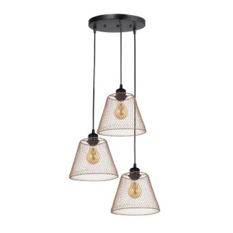 Suspensie LOANA SP3 R G, KL113042, 3xE27, auriu