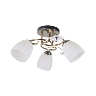 Candelabru LOLA 3, LY-3081, 3xE27, alb, auriu
