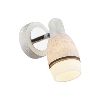 Aplică MARMO 1, LY-1043, 1xE14, alb, negru, auriu, crom
