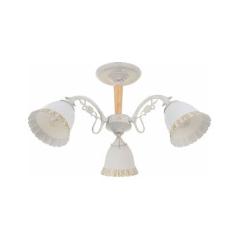 Candelabru MERIDA 3, LY-3454, 3xE27, alb, natur, auriu