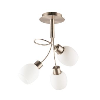 Candelabru MILKY 3, LY-3492, 3xE14, alb, nichel satinat