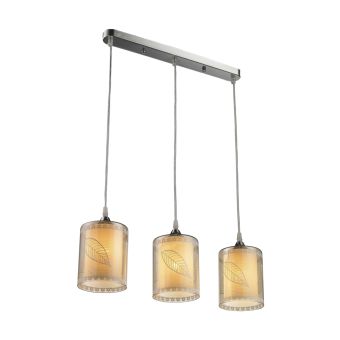 Suspensie NATURA SP3, LY-3238, 3xE27, ambra, alb