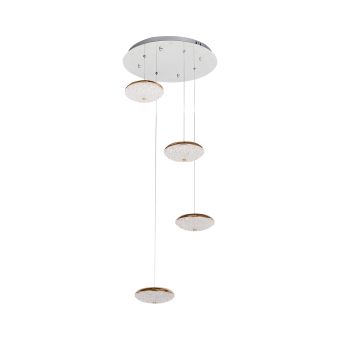 Candelabru LED NEMESIS 4, KL6706, 60W, 4000K, roz auriu, crom