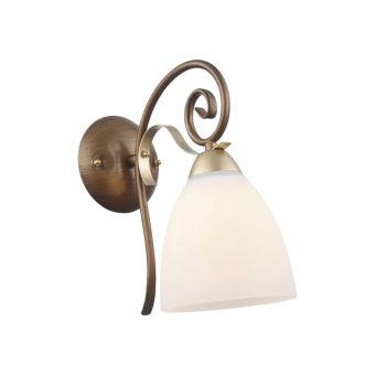 Aplică NOBILE AP1, KL6399, 1xE27, alb, auriu, bronz