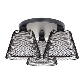 Plafonieră NOVOS PL3 R, KL100105, 3xE27, negru