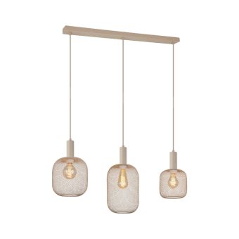 Lustră suspendată NURI SP3, KL113056, 3xE27, bej