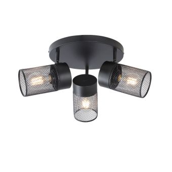 Spot OBSCUR PL3, KL163026, 3xE27, negru