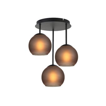 Lustră LOVELY PL3, KL163029, 3xE27, negru, gri