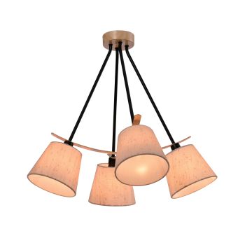 Candelabru PLAY 4, KL104006, 4xE14, crem, natur, negru