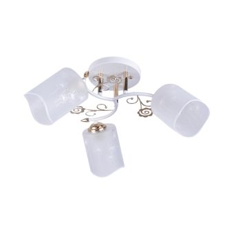Candelabru POPPY 3, LY-3124, 3xE27, alb, auriu