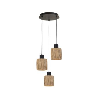 Lustră RAFFY SP3, KL113027, 3xE27, bej, negru