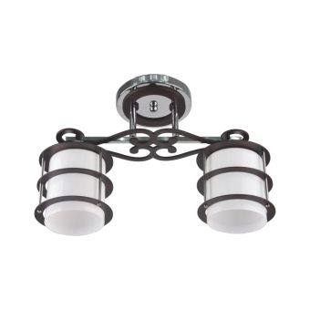 Candelabru RENA 2, LY-3318, 2xE27, alb, maro, crom