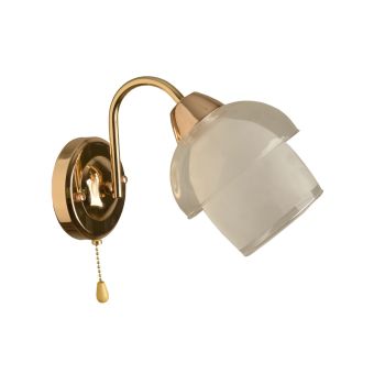 Aplică ROSY AP1, KL101041, 1xE27, alb, transparent, auriu
