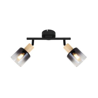 Spot SERENE AP2, KL162028, 2xE14, natur, negru