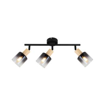 Spot SERENE PL3, KL163028, 3xE14, natur, negru