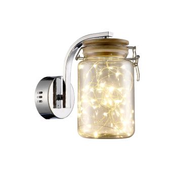 Aplică LED SHOCK AP1, 141009, 5W, 3000K, crom, fumuriu