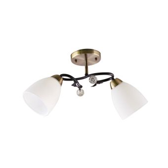 Candelabru SIMPI 2, LY-3488, 2xE27, alb, negru, bronz antichizat