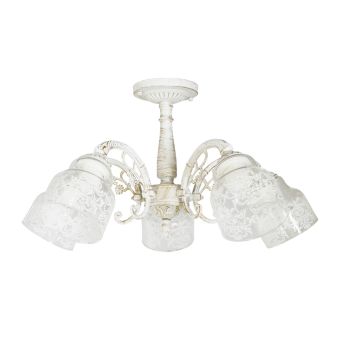 Lustră STING 5, LY-3208, 5xE27, alb cu auriu