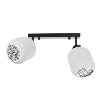 Aplică SUNDRE AP2, KL101075, 2xE27, alb, negru