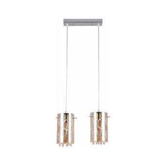 Suspensie SWALL SP2, LY-3392, 2xE27, ambra, crom