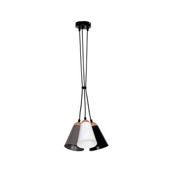 Suspensie SWEDEN SP3, KL6521, 3xE27, alb, gri, negru